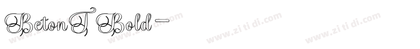 BetonT Bold字体转换